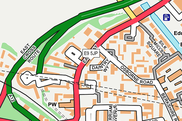 E9 5JP map - OS OpenMap – Local (Ordnance Survey)