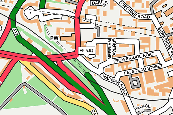E9 5JQ map - OS OpenMap – Local (Ordnance Survey)