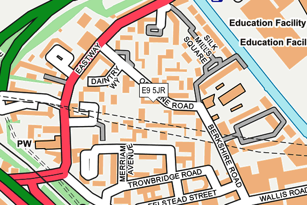 E9 5JR map - OS OpenMap – Local (Ordnance Survey)