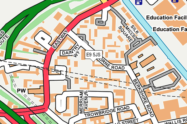 E9 5JS map - OS OpenMap – Local (Ordnance Survey)