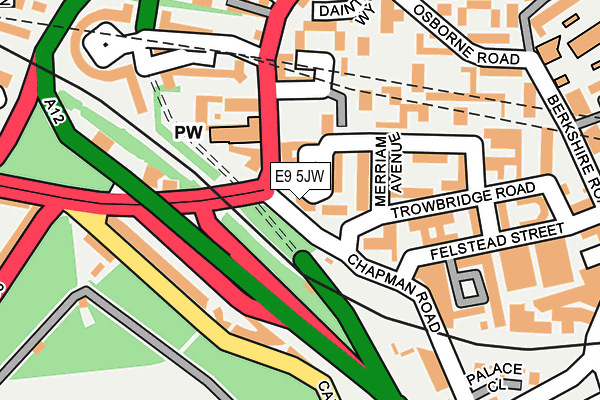 E9 5JW map - OS OpenMap – Local (Ordnance Survey)