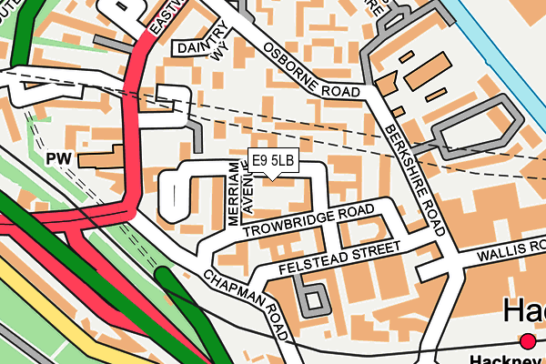 E9 5LB map - OS OpenMap – Local (Ordnance Survey)