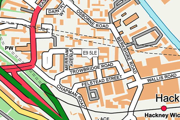 E9 5LE map - OS OpenMap – Local (Ordnance Survey)