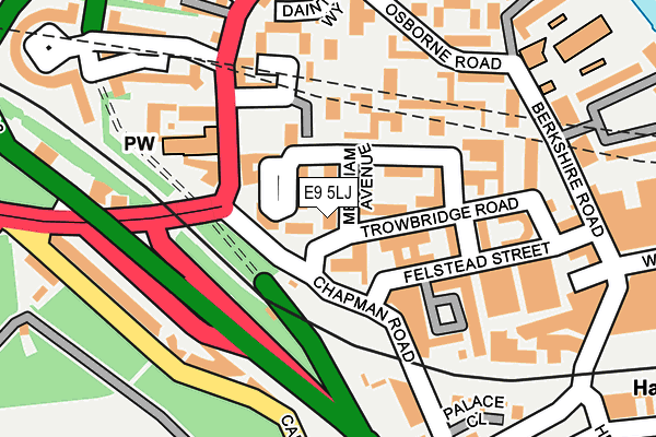 E9 5LJ map - OS OpenMap – Local (Ordnance Survey)