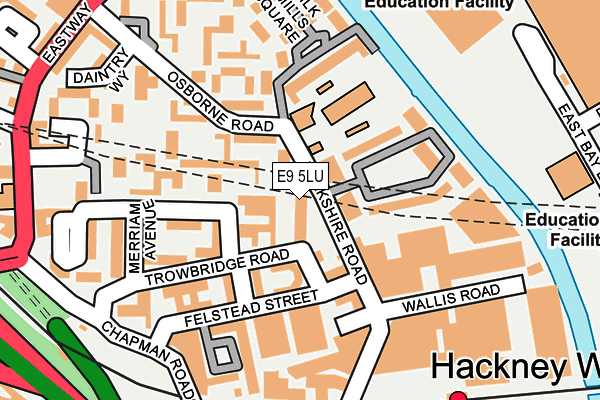 E9 5LU map - OS OpenMap – Local (Ordnance Survey)