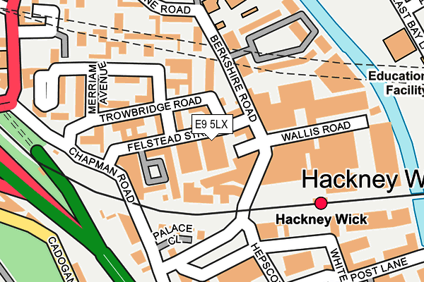 E9 5LX map - OS OpenMap – Local (Ordnance Survey)