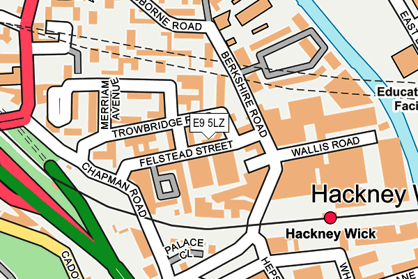 E9 5LZ map - OS OpenMap – Local (Ordnance Survey)