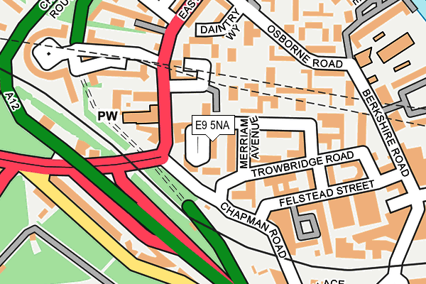 E9 5NA map - OS OpenMap – Local (Ordnance Survey)