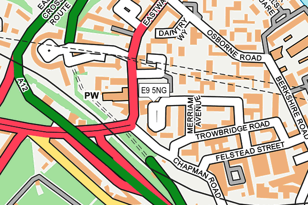 E9 5NG map - OS OpenMap – Local (Ordnance Survey)