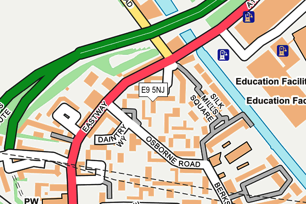 E9 5NJ map - OS OpenMap – Local (Ordnance Survey)