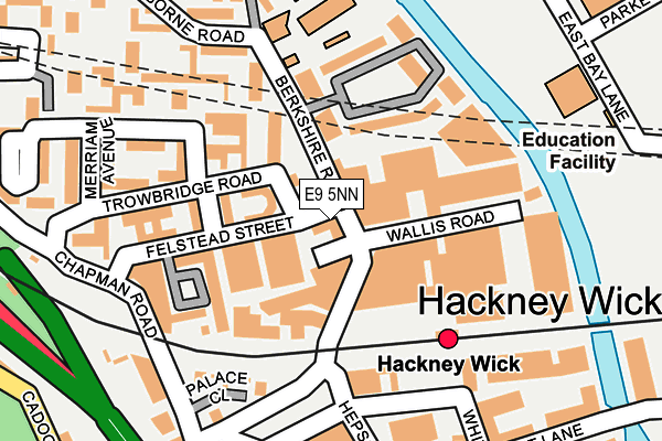 E9 5NN map - OS OpenMap – Local (Ordnance Survey)