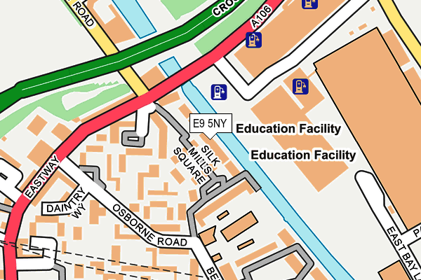 E9 5NY map - OS OpenMap – Local (Ordnance Survey)