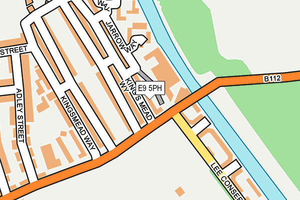 E9 5PH map - OS OpenMap – Local (Ordnance Survey)