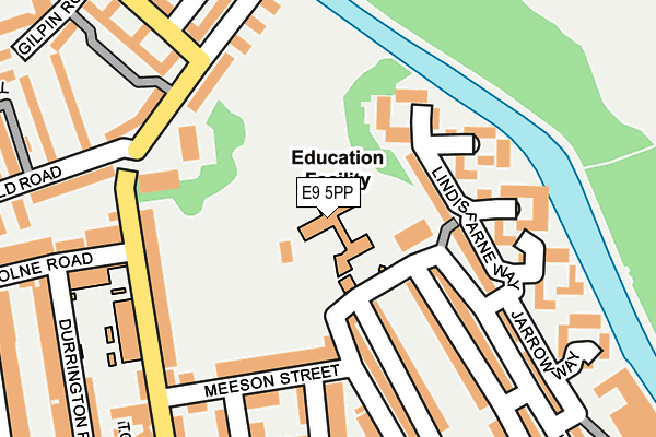 E9 5PP map - OS OpenMap – Local (Ordnance Survey)