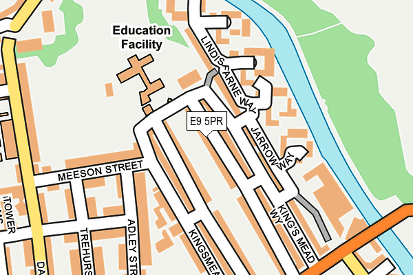 E9 5PR map - OS OpenMap – Local (Ordnance Survey)