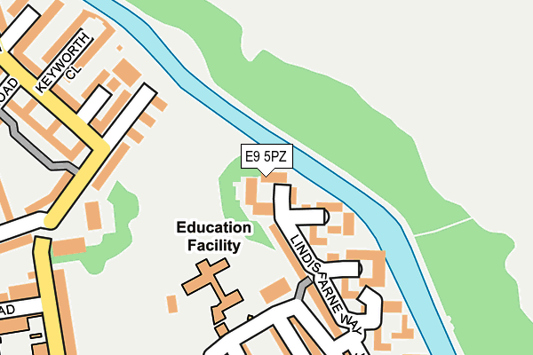 E9 5PZ map - OS OpenMap – Local (Ordnance Survey)