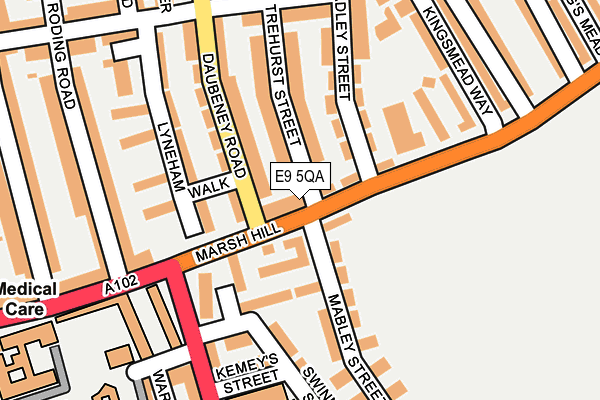E9 5QA map - OS OpenMap – Local (Ordnance Survey)