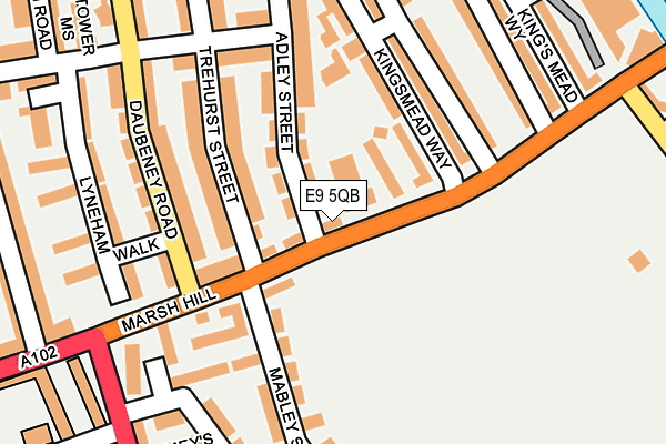 E9 5QB map - OS OpenMap – Local (Ordnance Survey)