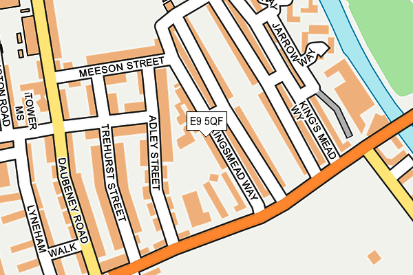 E9 5QF map - OS OpenMap – Local (Ordnance Survey)