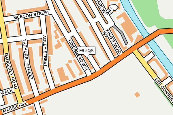 E9 5QS map - OS OpenMap – Local (Ordnance Survey)