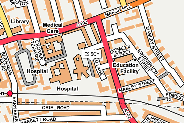 E9 5QY map - OS OpenMap – Local (Ordnance Survey)