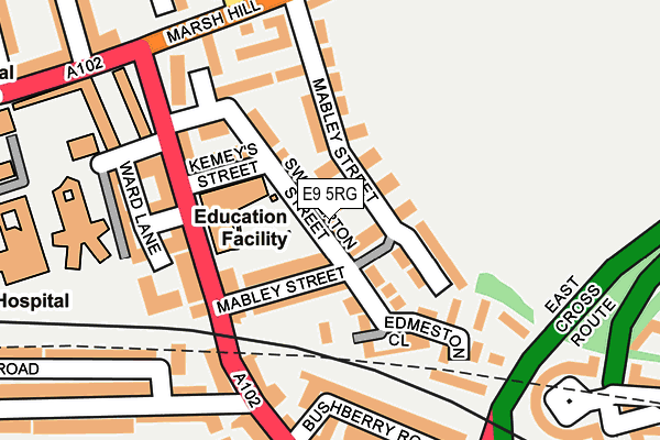 E9 5RG map - OS OpenMap – Local (Ordnance Survey)
