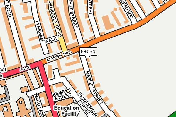 E9 5RN map - OS OpenMap – Local (Ordnance Survey)