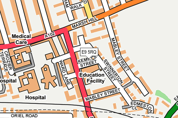 E9 5RQ map - OS OpenMap – Local (Ordnance Survey)