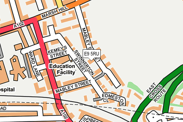 E9 5RU map - OS OpenMap – Local (Ordnance Survey)
