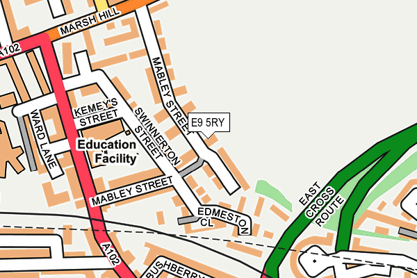 E9 5RY map - OS OpenMap – Local (Ordnance Survey)