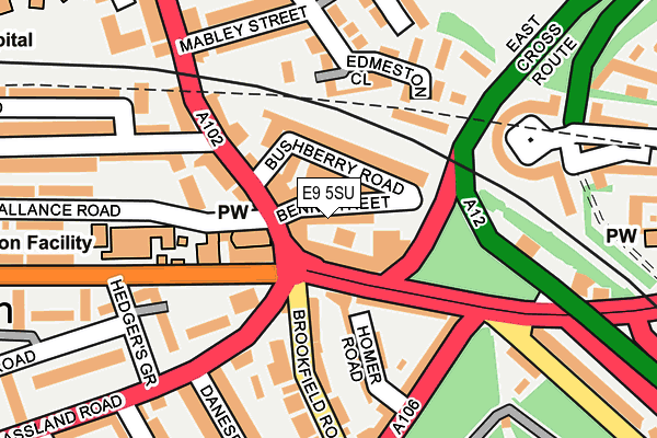 E9 5SU map - OS OpenMap – Local (Ordnance Survey)