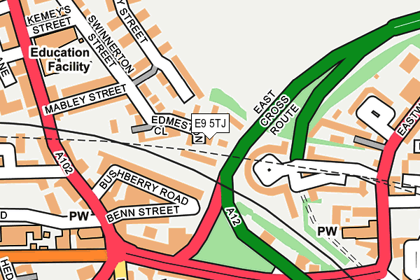 E9 5TJ map - OS OpenMap – Local (Ordnance Survey)