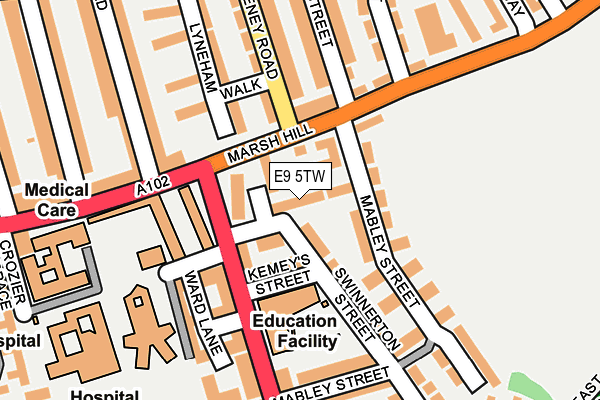 E9 5TW map - OS OpenMap – Local (Ordnance Survey)