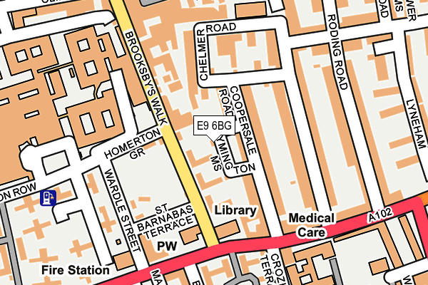 E9 6BG map - OS OpenMap – Local (Ordnance Survey)