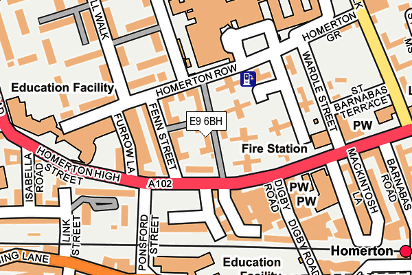 E9 6BH map - OS OpenMap – Local (Ordnance Survey)