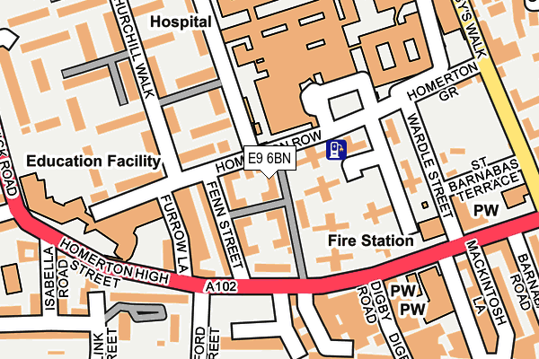 E9 6BN map - OS OpenMap – Local (Ordnance Survey)