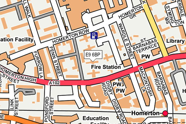 E9 6BP map - OS OpenMap – Local (Ordnance Survey)