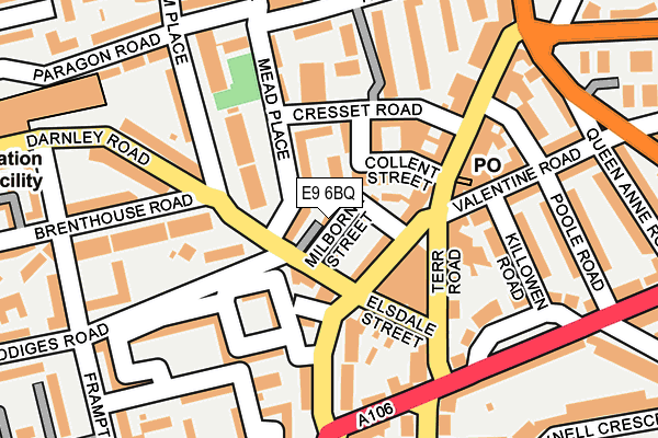 E9 6BQ map - OS OpenMap – Local (Ordnance Survey)