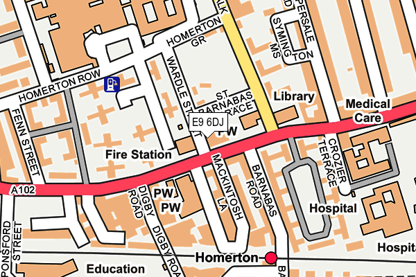 E9 6DJ map - OS OpenMap – Local (Ordnance Survey)