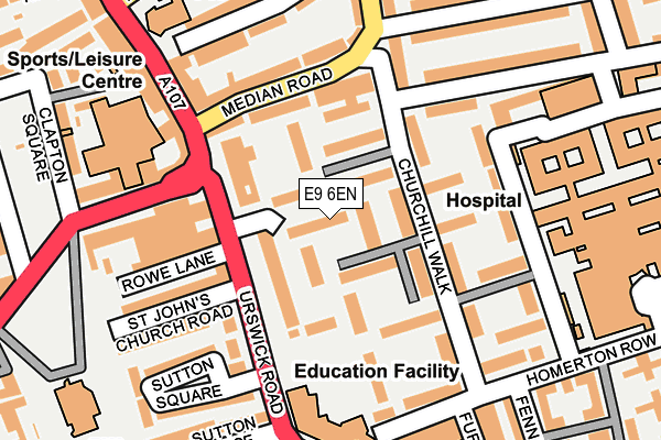 E9 6EN map - OS OpenMap – Local (Ordnance Survey)