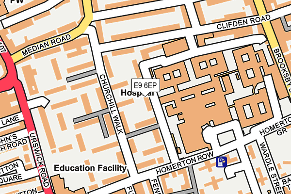 E9 6EP map - OS OpenMap – Local (Ordnance Survey)