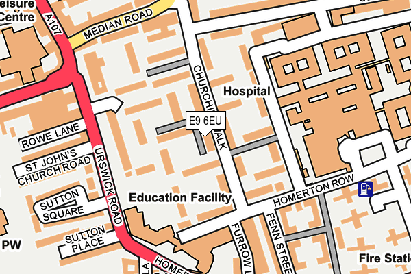 E9 6EU map - OS OpenMap – Local (Ordnance Survey)