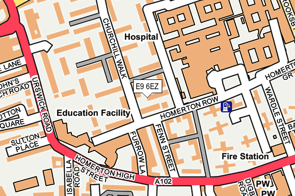 E9 6EZ map - OS OpenMap – Local (Ordnance Survey)