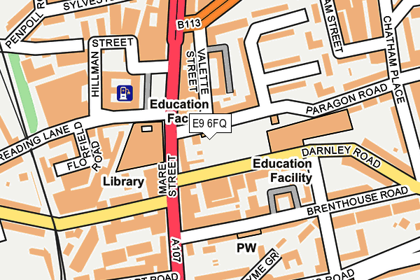 E9 6FQ map - OS OpenMap – Local (Ordnance Survey)