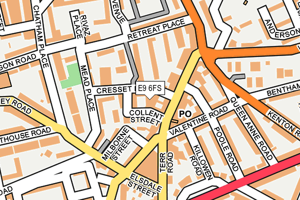 E9 6FS map - OS OpenMap – Local (Ordnance Survey)