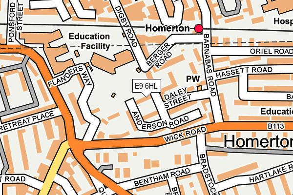 E9 6HL map - OS OpenMap – Local (Ordnance Survey)