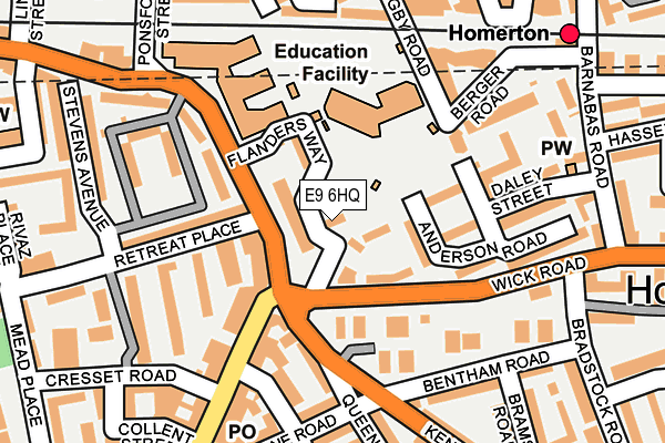 E9 6HQ map - OS OpenMap – Local (Ordnance Survey)