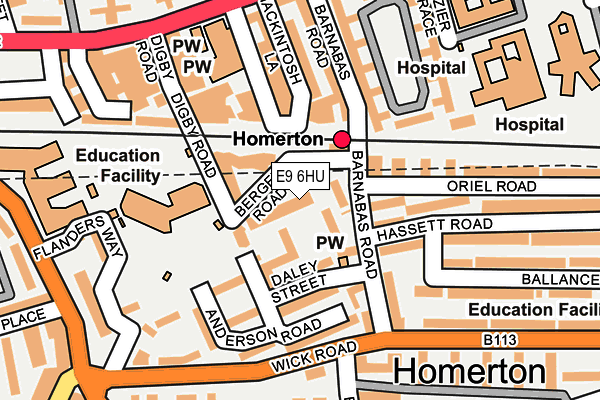 E9 6HU map - OS OpenMap – Local (Ordnance Survey)