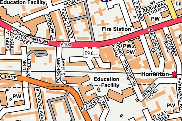 E9 6JJ map - OS OpenMap – Local (Ordnance Survey)