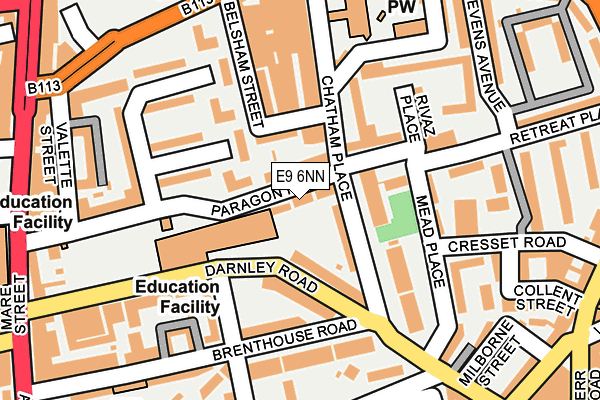 E9 6NN map - OS OpenMap – Local (Ordnance Survey)